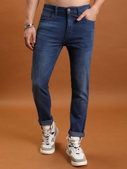 HIGHLANDER - Men's Skinny Fit Mid-Rise Light Fade Stretchable Jeans