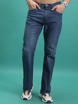 HIGHLANDER - Men's Straight Fit Mid-Rise Light Fade Stretchable Jeans