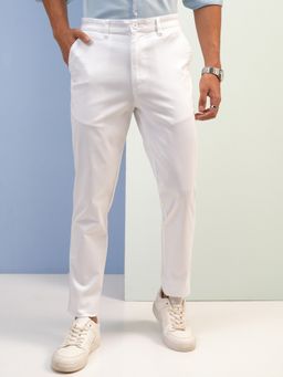 HIGHLANDER - Men's White Solid Trouser