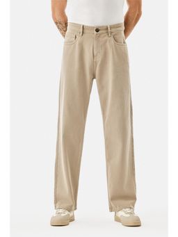 Snitch - Beige Denim Straight Casual Jeans for Men