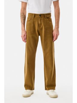 Snitch - Khaki Denim Straight Casual Jeans for Men