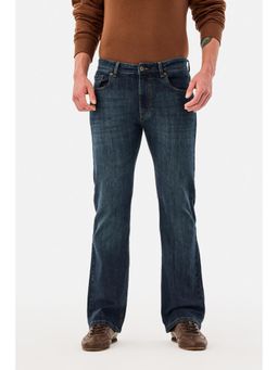Snitch - Blue Washed Bootcut Casual Jeans for Men