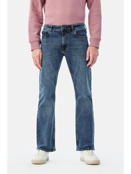 Snitch - Blue Washed Bootcut Casual Jeans for Men