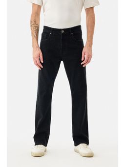 Snitch - Black Washed Straight Casual Jeans for Men