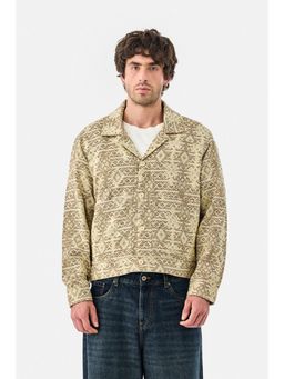 Snitch - Brown Geometric Full Sleeves Regular Casual Jacket for Men