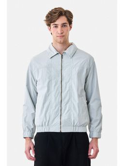Snitch - Light Grey Plain Full Sleeves Regular Casual Jacket for Men