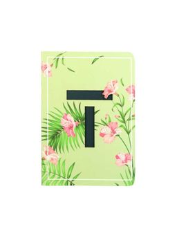 Doodle Collection - Doodle Initial T - Floral Monogram Notebook