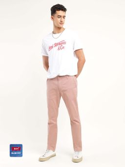 Levi's - Mens 511 Slim Fit Light Pink Trousers