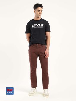 Levi's - Mens 511 Slim Fit Brown Trousers