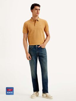 Levi's - Men's 511 Slim Fit Dark Blue Jeans