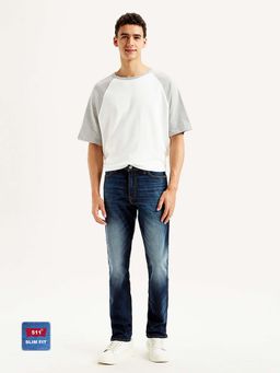 Levi's - Men's 511 Slim Fit Dark Blue Jeans