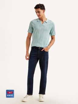 Levi's - Men's 511 Slim Fit Navy Blue Jeans