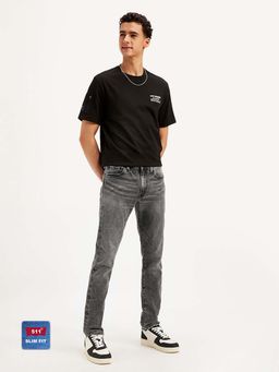 Levi's - Mens 511 Slim Fit Charcoal-Grey Jeans
