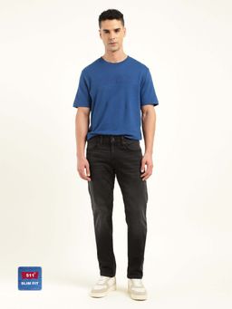 Levi's - Men'S Black Solid/Plain Jeans