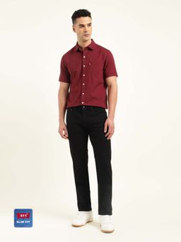 Levi's - Men'S Black Solid/Plain Jeans