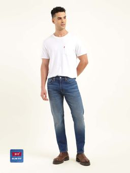 Levi's - Men'S Blue Solid/Plain Jeans