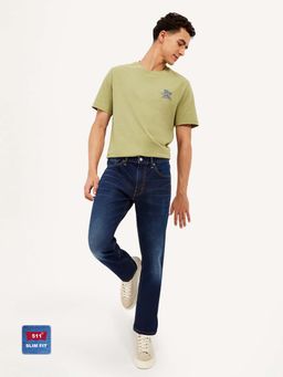Levi's - Men Slim Fit Navy Blue Jeans
