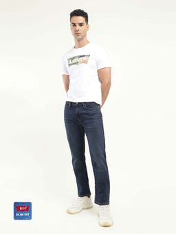 Levi's - Men 511 Slim Fit Navy Blue Jeans