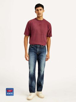 Levi's - Mens 511 Slim Fit Dark-Blue Jeans