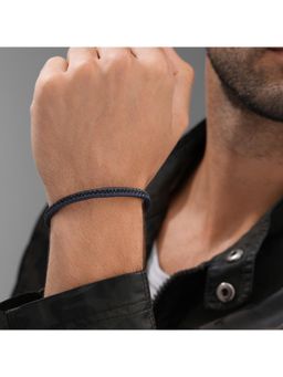 Police - Indy Ii Polished Ss Blue Leather Bracelet - PEAGB0009505
