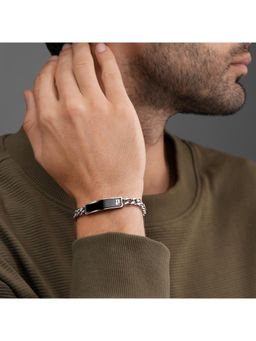 Police - Strip Ii Ss Black Plain Motif Bracelet - PEAGB0010402