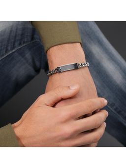 Police - Strip Ii Ss Black Carbon Motif Bracelet - PEAGB0010403
