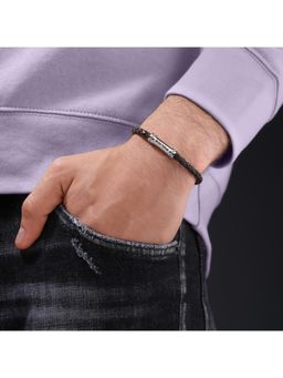 Police - Barrell Ss Black Brown Bi-Leather Bracelet - PEAGB0035007