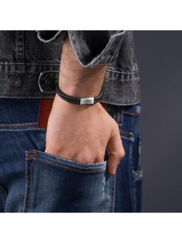 Police - Parallel Ss Wing Duo-Row Leather Bracelet - PEAGB0039602