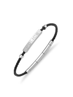 Police - Contour Ss Black Leather Linear Bracelet - PEAGB0040602