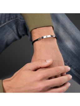 Police - Interwove Ss Black Braided Leather Bracelet - PEAGB0079301