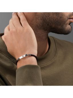 Police - Interwove Ss Tan Braided Leather Bracelet - PEAGB0079303