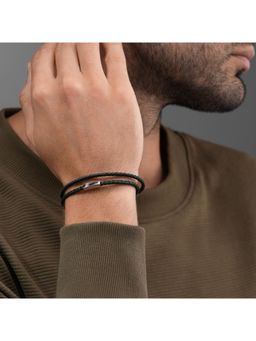 Police - Duplex Ss Black Green Double Wrap Bracelet - PEAGB0079802