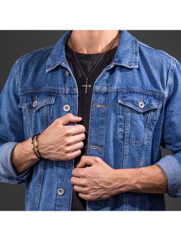 Police - Saint Ii Gunmetal Cross Necklace - PEAGN0010003