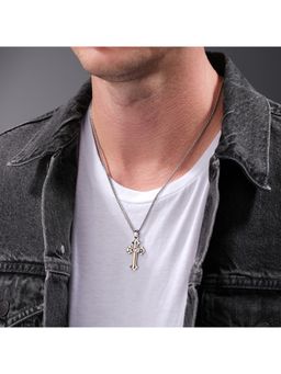 Police - Spirit Ss Gold Cross Wing Pendant Necklace - PEAGN0036403