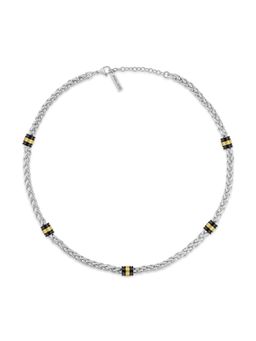 Police - Solaris Ss Gold Black Tube Chain Necklace - PEAGN0078202