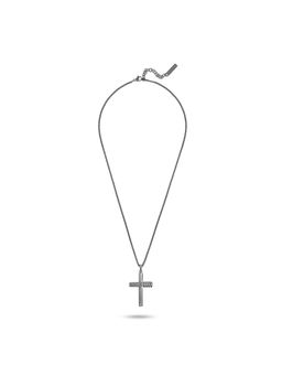 Police - Crosstone Gunmetal Pattern Pendant Necklace - PEAGN0078802