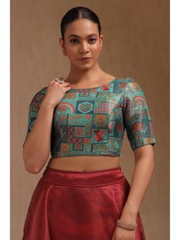 Soch - Green Tussar Padded Stitched Blouse