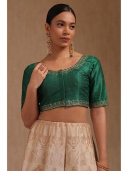 Soch - Green Tussar Padded Stitched Blouse