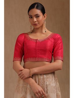 Soch - Pink Tussar Padded Stitched Blouse