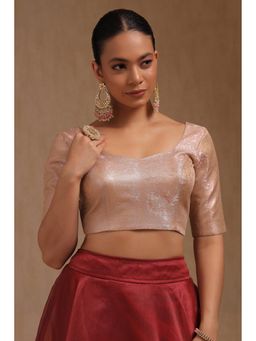 Soch - Light Lavender Tussar Floral Padded Stitched Blouse