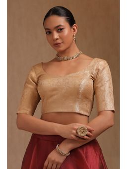 Soch - Gold Tussar Floral Padded Stitched Blouse