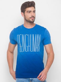 Being Human - Men Printed Blue T-Shirt