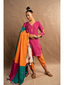 UDD DESIGN - Multi-Colour Colour Block Patala Dupatta