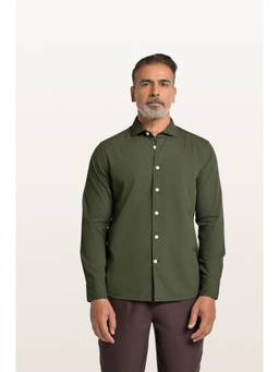 TERRA LUNA - Finn Khadi Bottle Green Men's Shirt