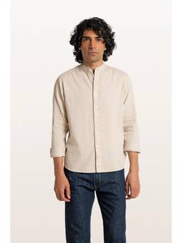 TERRA LUNA - Puck Khadi Light Beige Men's Shirt