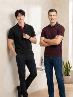 Greylongg - Multi-Colour Comfortable Men's Polo T-Shirt (Pack of 2)