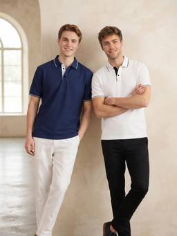 Greylongg - Multi-Colour Comfortable Men's Polo T-Shirt (Pack of 2)