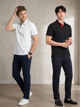 Greylongg - Multi-Colour Comfortable Men's Polo T-Shirt (Pack of 2)