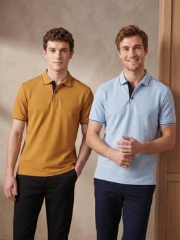 Greylongg - Multi-Colour Comfortable Men's Polo T-Shirt (Pack of 2)