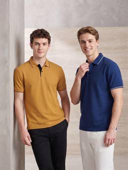 Greylongg - Multi-Colour Comfortable Men's Polo T-Shirt (Pack of 2)